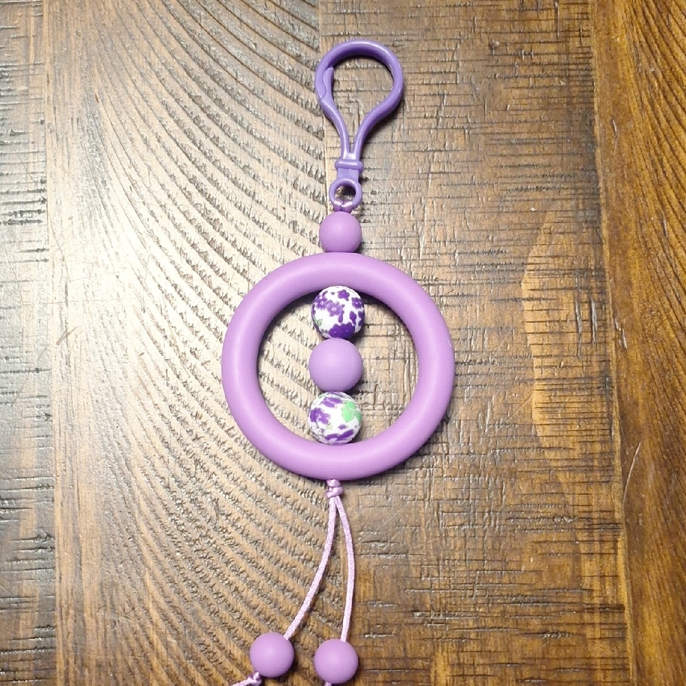 Purple Bag Charm Keychain